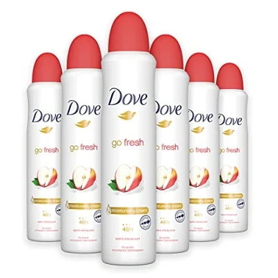 Abbildung von Dove Go Fresh Apple &amp; White Tea Anti Perspirant Deodorant Spray für Damen, 250 ml, 6 Stück