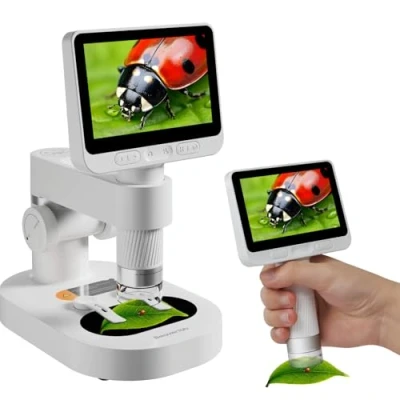 Abbildung von BEAVERLAB 4,0&quot; IPS digitales Mikroskop 100X 1600X, Handheld Microscope 1080P HD Taschenmikroskop WiFi USB für Anfänger, Handy mit 8 einstellbaren LED Lights, kompatibel PC/TV