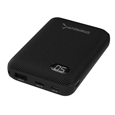Abbildung von SABRENT Power Bank 10000 mAh, USB C externer Akku Ladegerät, tragbare powerbank klein Aber stark, Schnelllade, 3.2, fur iPhone, Samsung Galaxy, Laptop und mehr (PB YS10)