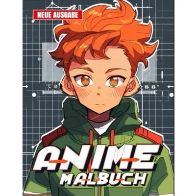 Abbildung von Anime Malbuch: Mit 50+ Freudigen Malvorlagen für Kinder von 5 9 Jahren, Jungen und Teenager.