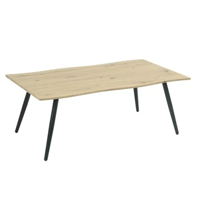 Abbildung von HELA Couchtisch &quot;ZAGREB&quot;, (1 St.), Baumkantenoptik,Vierfuß,Rundrohr,fest,110 x 60 cm