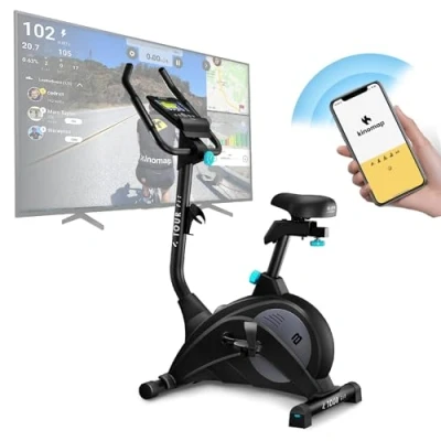 Abbildung von Bluefin Fitness Tour FIT Heimtrainer für den Heimgebrauch Pulssensor Kinomap kompatibel Fahrradcomputer LCD Konsole mit Magnetwiderstand