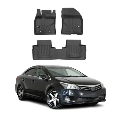 Abbildung von Fußmatten Gummimatten kompatibel mit Toyota Avensis III 2009 2018 OMAC Premium 3D Schwarz TPE Gummi