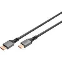 Abbildung von DIGITUS Displayport Anschlusskabel 2.1 16k/60Hz 8k/120 Hz 4k/240Hz UHD VESA UHBR20 HDR, HDR10, HDCP 1m Schwarz kompatibel mit Gaming Monitor &amp; Grafikkarte