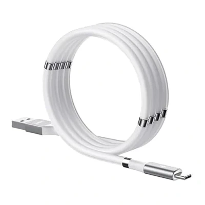Abbildung von Glowster magnetisches Ladekabel, super organisiert, Nano Datenkabel, kompatibel mit Telefon 11/XS/XS Max/XR/X/8/8 Plus/7/7 Plus/6s/6s Plus/6/6 Plus/SE/5s/5c/5/Pad/Pod (USB auf Typ C)