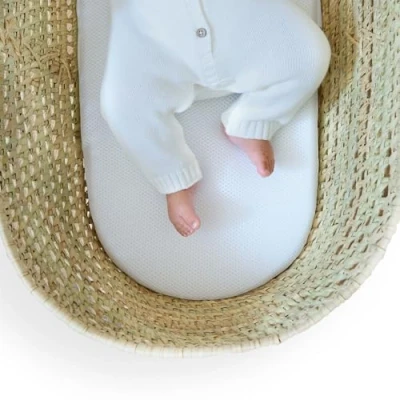 Abbildung von Clair de Lune Noah Pod® Matratze, 3D Netzgewebe, atmungsaktiv, für alle Jahreszeiten, 74 x 28 cm