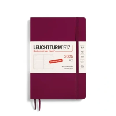 Abbildung von LEUCHTTURM1917 370565 Wochenkalender Medium (A5) 2025, Softcover, Port Red, Deutsch
