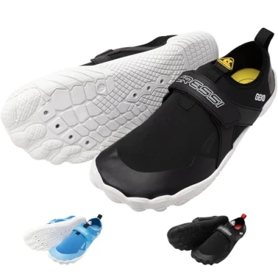 Abbildung von CRESSI Geko Shoes Black/White 44 Unisex Seeschuh Ideal für ein intensives Erlebnis in der aquatischen Umwelt mit direkter Verbindung zum Meeresboden, Schwarz/Weiß,