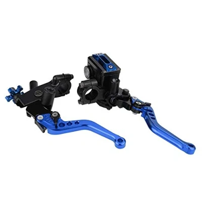 Abbildung von EVGATSAUTO Brems Kupplungs Master 1 Paar 22mm Universal Motorrad Zylinder Reservoir Hebel(Blau)