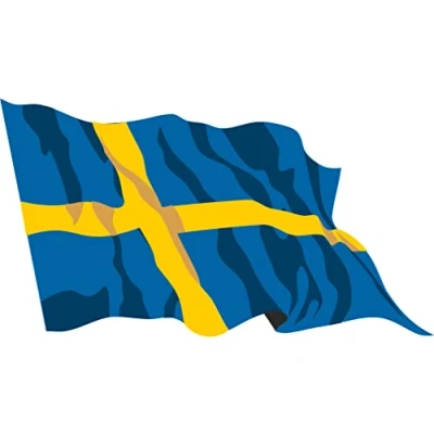 Abbildung von Autoaufkleber Aufkleber Fahne A LS171 Sweden Schweden 30 cm farbig bunt wehend Tuning Heckscheibe Beschriftung