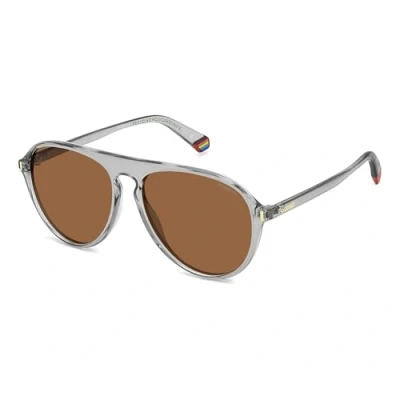 Abbildung von Polaroid Sonnenbrille, Herren, Größe: 57, Grey