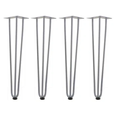 Abbildung von Zelsius Tischbein 4er Set Tischbeine aus Stahl, (H) 60 cm, grau, 3 Streben