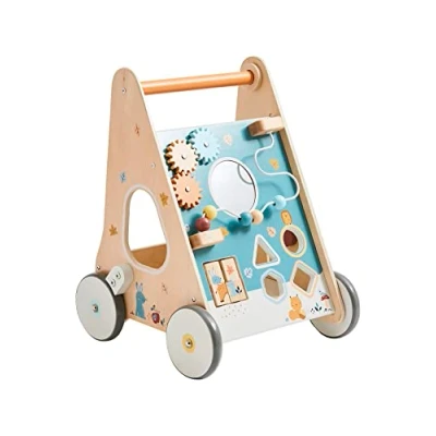 Abbildung von VERTBAUDET Walkwagen mit Bremsen aus Holz TU