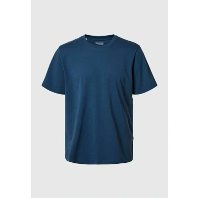 Abbildung von Selected Homme Slhaspen NECK NOOS Tshirt basic, Herren, Größe: Small, Oceana
