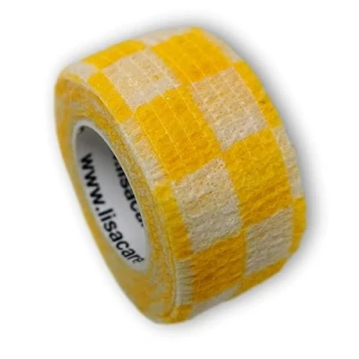 Abbildung von LisaCare Fingerpflaster 2,5cm x 4,5m 2er Karo Gelb 2 St