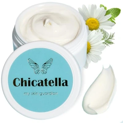 Abbildung von Chicatella Salbe für trockene Haut, Neurodermitis, Ekzeme, Erwachsene und Babys, Handcreme, Fersen, Gesicht Augenlider (55 ml)