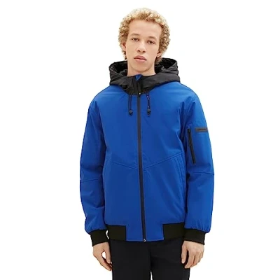 Abbildung von TOM Tailor Denim Outdoorjacke, Herren, Größe: XXL, Shiny royal blue