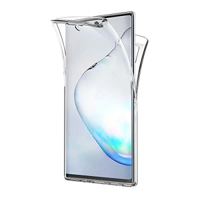 Abbildung von AICEK Hülle Compatible Samsung Galaxy Note10+, 360Full Body Transparent Silikon Schutzhülle für Note10+ Case Durchsichtige TPU Bumper Note10 Plus Handyhülle (6,8 Zoll)