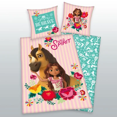 Abbildung von Herding Bettwäsche Spirit, Kopfkissenbezug 80 x cm Mit Wende Motiv, Bettbezug 135 200 cm, Knopfleiste, 100% Baumwolle