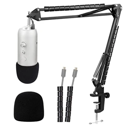 Abbildung von Blue Yeti Mikrofon Arm mit Popschutz Professioneller Ständer Kompatibel und Pro Mikrofonarm von YOUSHARES