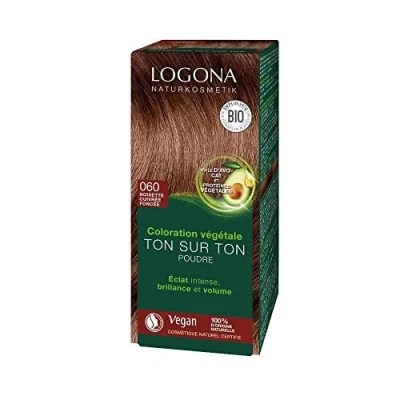 Abbildung von Logona Pflanzen Haarfarbe Pulver nussbraun (100 g)