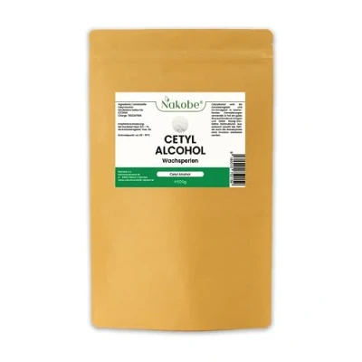 Abbildung von Nakobe Cetylalkohol 500g, Fettalkohol, Wachsperlen, Emulgator, Konsistenzgeber