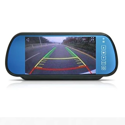 Abbildung von Cocar 7 Zoll Auto PKW Rückspiegel Display Monitor LCD TFT Einparkhilfe Bildschirm 800x480 für Rückfahrsystem Rückfahrkamera Frontkamera DVD Media Player 2 RCA Cinch Kanal
