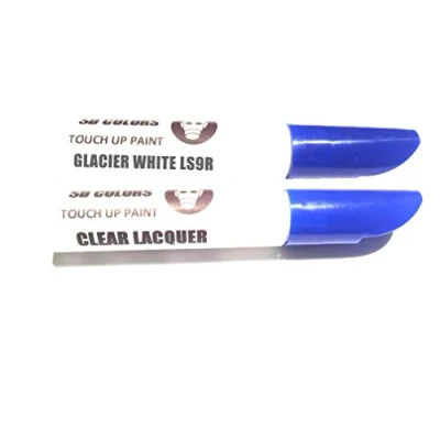 Abbildung von SD COLORS 12 ml Touch Up Farbe, Klarlack und Grundierung mit Pinsel Glacier White (LS9R) Kompatibel VW/Audi Kratzer, Chips Lackreparatur