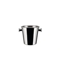 Abbildung von Alessi Weinkühler, Getränkekühler, Champagnerkühler Ettore Sottsass Edelstahl, Silber, 25.00 x 23 cm