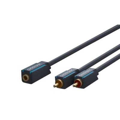 Abbildung von ClickTronic 70493, RCA, Männlich, 3.5mm, Weiblich, 0,1 m, Blau