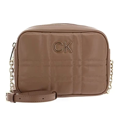 Abbildung von Calvin Klein Damen Re Lock Quilt Camera Bag Crossovers, Safari Canvas