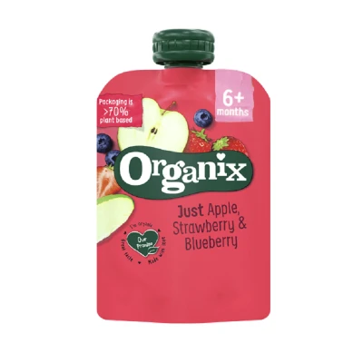 Abbildung von Organix Squeeze Obst Apfel, Erdbeere und Blaubeeren 6+M Bio (100 Gramm)