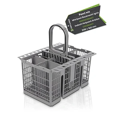 Abbildung von DEKAROX Besteckkorb 20,8 x 16 cm für Whirlpool Bauknecht Ignis 488000386607 Unterkorb in Spülmaschine Geschirrspüler