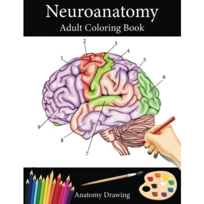 Abbildung von Neuroanatomy: Adult Coloring Book. Incredibly Detailed Self Test Human Brain Book for Neuroscience Perfect Gift Medical School Students, Nurses And Doctors