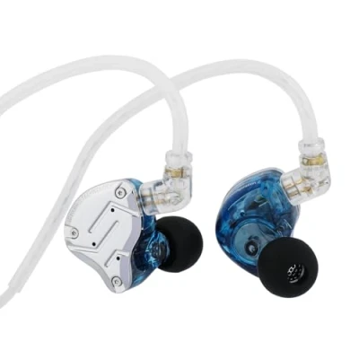 Abbildung von KINBOOFI KZ ZS10 Pro im Ohrmonitor Ohrhörer Kopfhörer, HiFi Kopfhörer mit 4BA und 1DD Treibern, Upgrade abnehmbarem 0,75 mm 2 poligem 6N OFC Kabel(NO Mic, Blue)