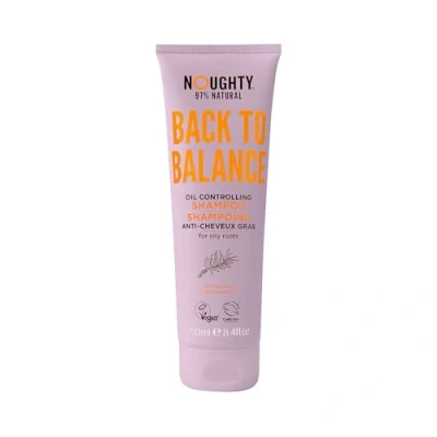 Abbildung von Noughty 97% Natural Back To Balance Oil Control Shampoo, feuchtigkeitsspendende Formel für fettige Wurzeln, mit Teebaum und Vitamin Pro B5 250ml