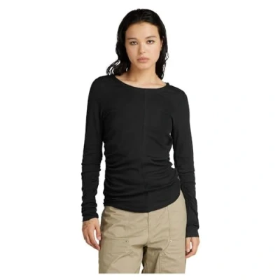 Abbildung von G Star Gathered SLIM Langarmshirt, Damen, Größe: Small, Dk black