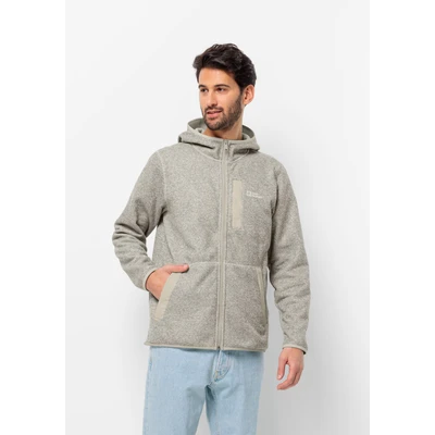 Abbildung von Jack Wolfskin Tannenspur Hooded Fleecejacke, Herren, Größe: Large, Cotton white