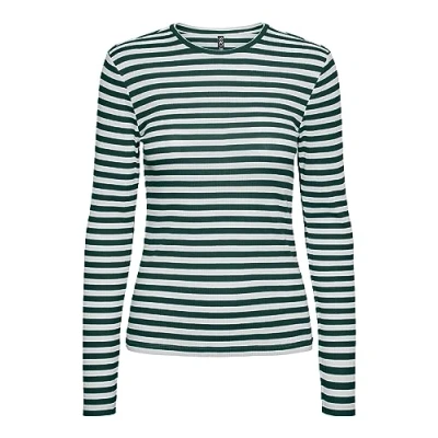 Abbildung von Pieces Pcruka Langarmshirt, Damen, Größe: XL, Trekking green/cloud dancer