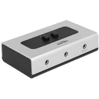 Abbildung von Delock Umschalter Klinke 3,5mm 2 Port manuell bidirektional Audio Kabel