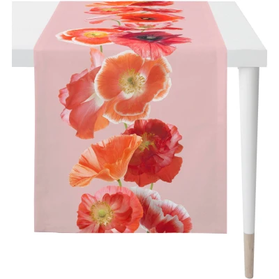 Abbildung von APELT Tischläufer &quot;6854 SUMMERTIME, Sommerdeko, Sommer&quot;, (1 St.), mit Blumenmotiv, Digitaldruck, roter Klatschmohn