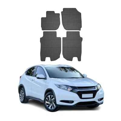 Abbildung von OMAC Gummi Fußmatten kompatibel mit Honda HRV 2013 2021 Automatten Schwarz 4tlg