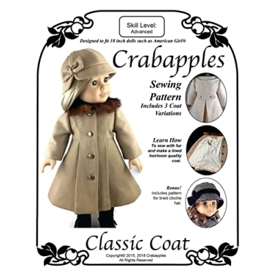 Abbildung von Classic Coat: Step by Instructions and Full Size Pattern Pieces for 18&quot; Dolls