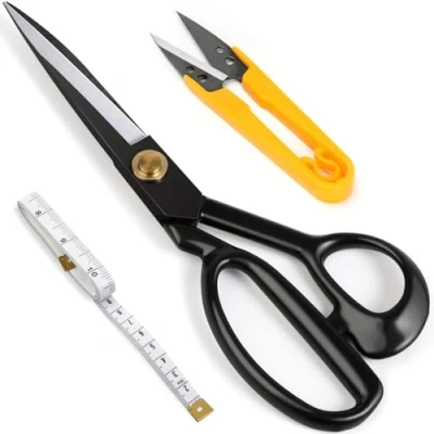 Abbildung von Professionelle Schneiderschere 22,9 cm zum Schneiden von Stoffen, strapazierfähige Schere Leder, industrielle scharfe Nähschere für Heimbürokünstler, Schneiderinnen