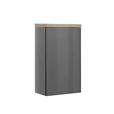 Abbildung von Bad Hängeschrank grau hochglanz Eiche 40 cm MUNDI