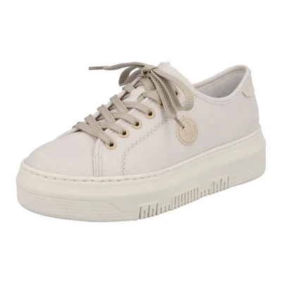 Abbildung von Rieker Plateausneaker aus Canvas, Freizeitschuh, Halbschuh, Schnürschuh