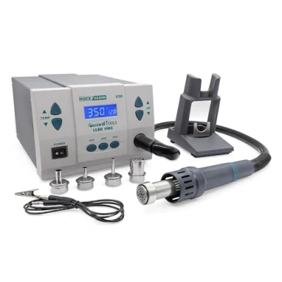 Abbildung von QUICK 861DW Profi Heißluft Lötstation Set digital regelbar 1000 Watt/Temperaturbereich 100 500 C 120L/Min SMD Reworkstation Kalibrierfunktion Standby Auto Kühlsystem