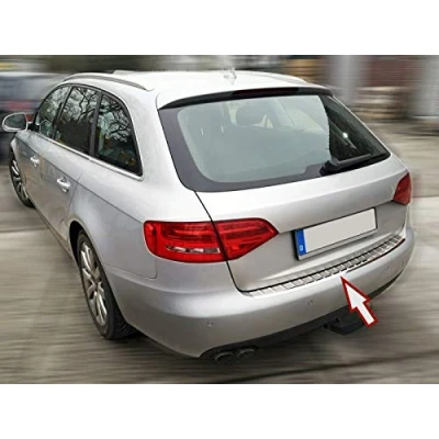 Abbildung von Ladekantenschutz Edelstahl CHROM kompatibel für AUDI A4 B8 8K AVANT 2007 2015 mit Abkantung premium Qualität von RECAMBO