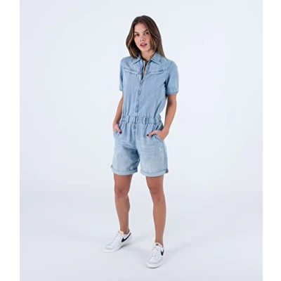 Abbildung von Hurley Damen W Oceancare Denim Short Overall, Ligth Denim22 (LDN), 30