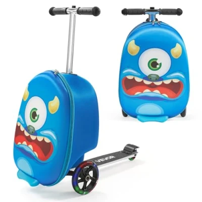 Abbildung von VEVOR Scooter Koffer max. 50kg Reisekoffer Kinder 20L Fassungsvermögen Blau